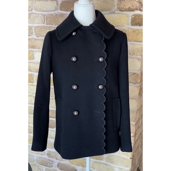 Kate Spade Out West Scallop Wool Peacoat NWT - Picture 2 of 11